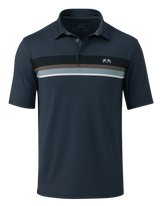 KUIU Performance Polo Stripe | Steel Blue Chest Stripe