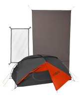 Mountain Star 2 Person Tent Set | Gunmetal-Orange