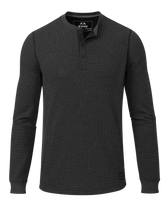 Canyon Waffle Henley | Black Heather