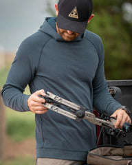 Canyon Waffle Hoodie | Black Heather