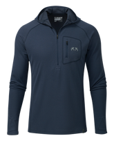 PRO Merino 200 Zip-T Hoodie | Steel Blue