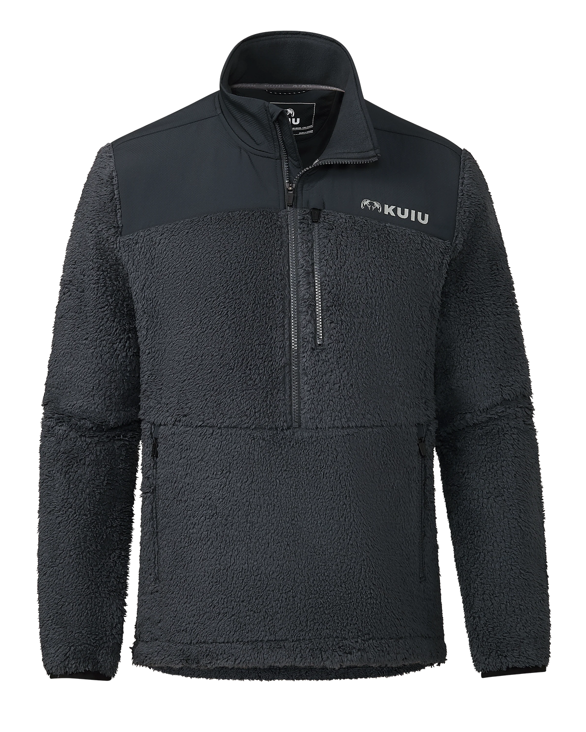 Sherpa Fleece Zip Pullover | Nightfall