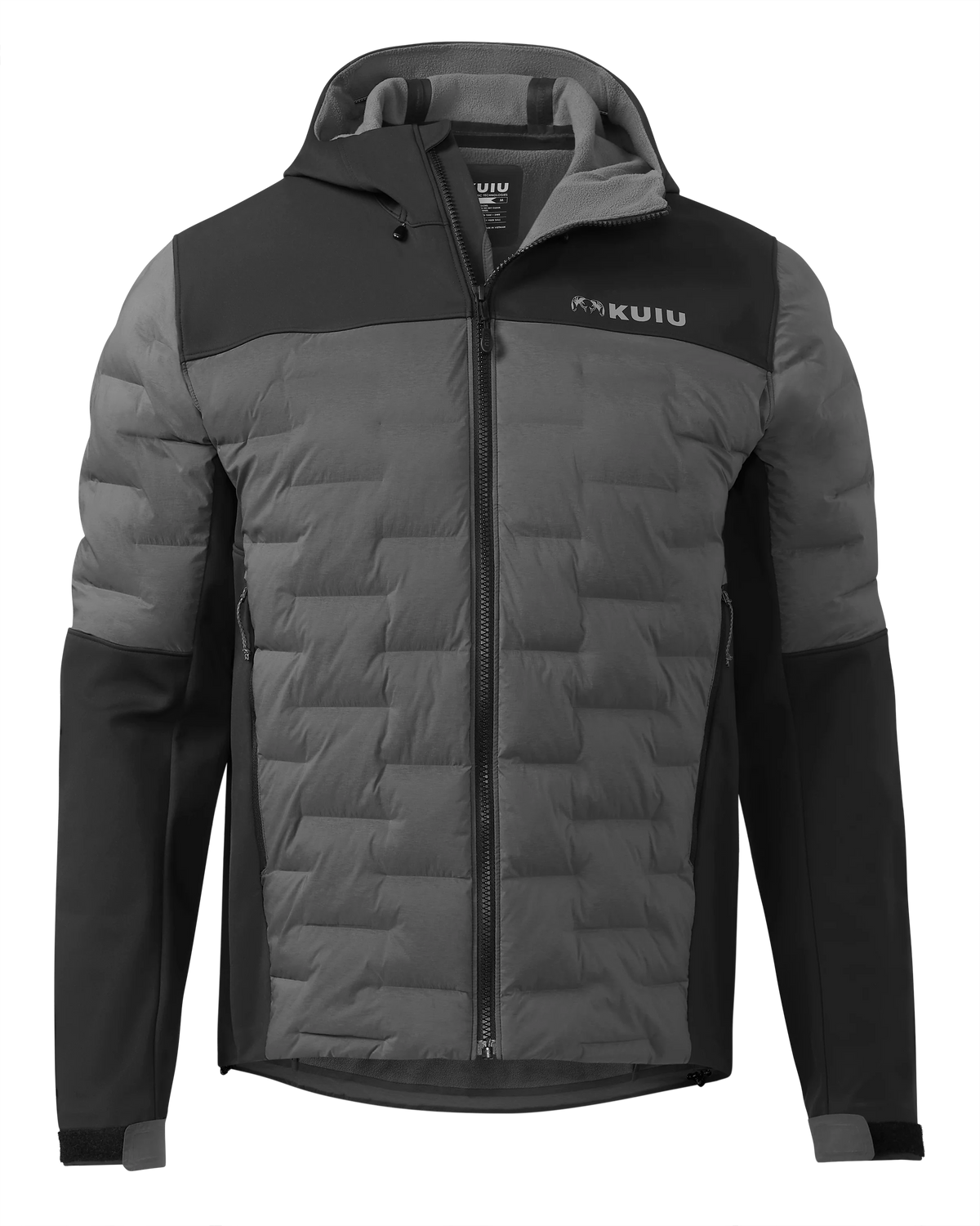 Axis Thermal Hybrid Hooded Jacket | Black-Gunmetal