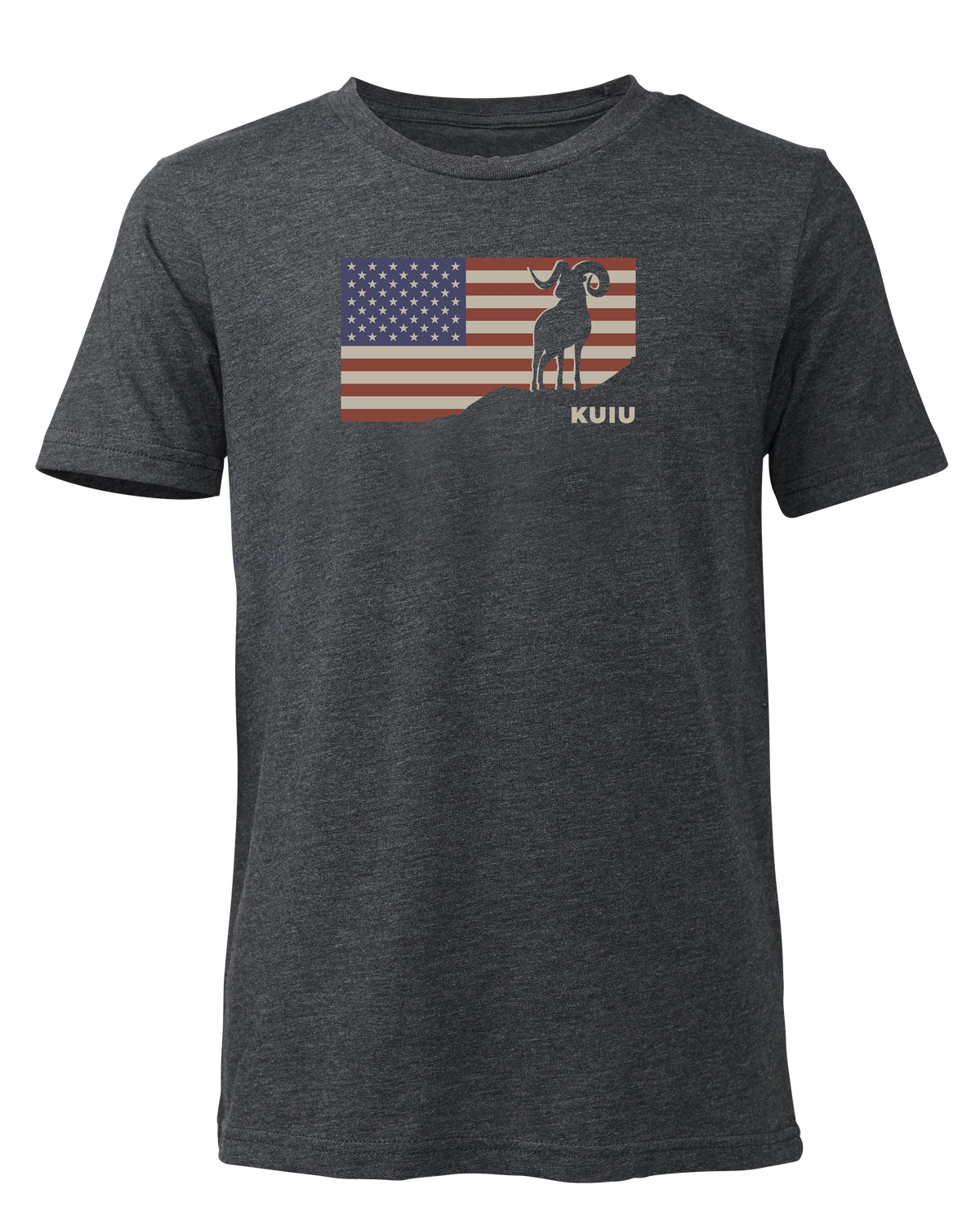 Youth Ram Flag T-Shirt | Charcoal