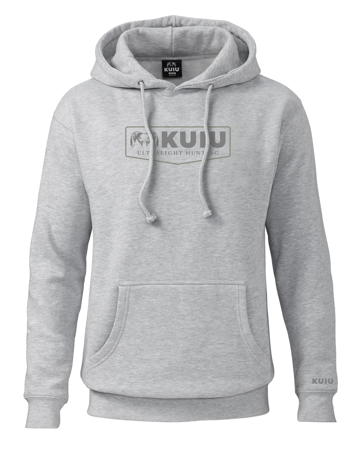 KUIU Shield Logo Hoodie | Heather Grey