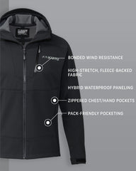 Axis Hybrid Hooded Jacket | Carbon