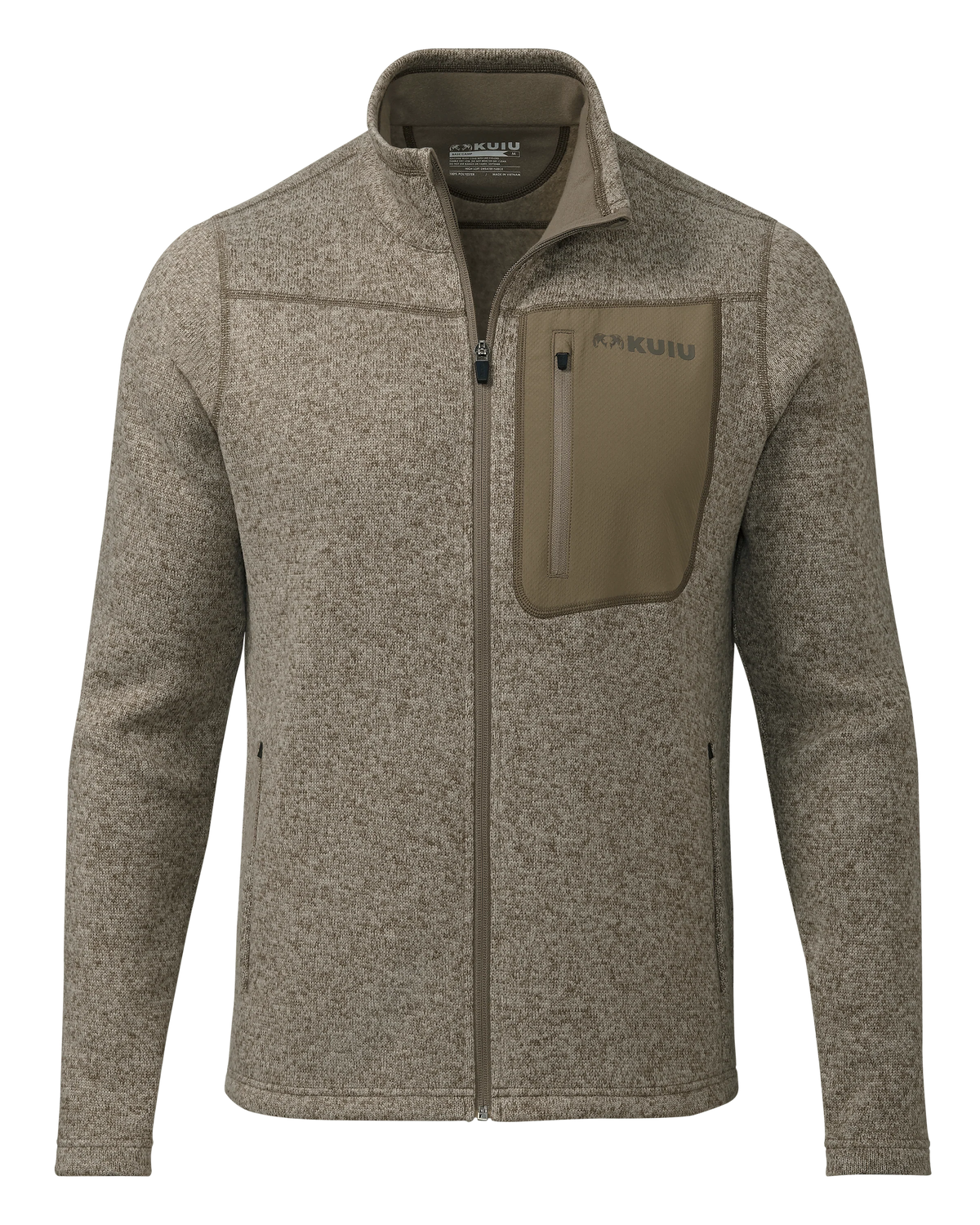 Base Camp Full Zip Sweater | Khaki Heather