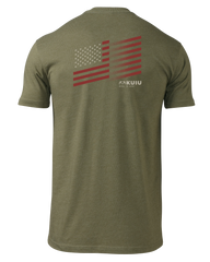 KUIU Retro Flag Fade T-Shirt | Military Green