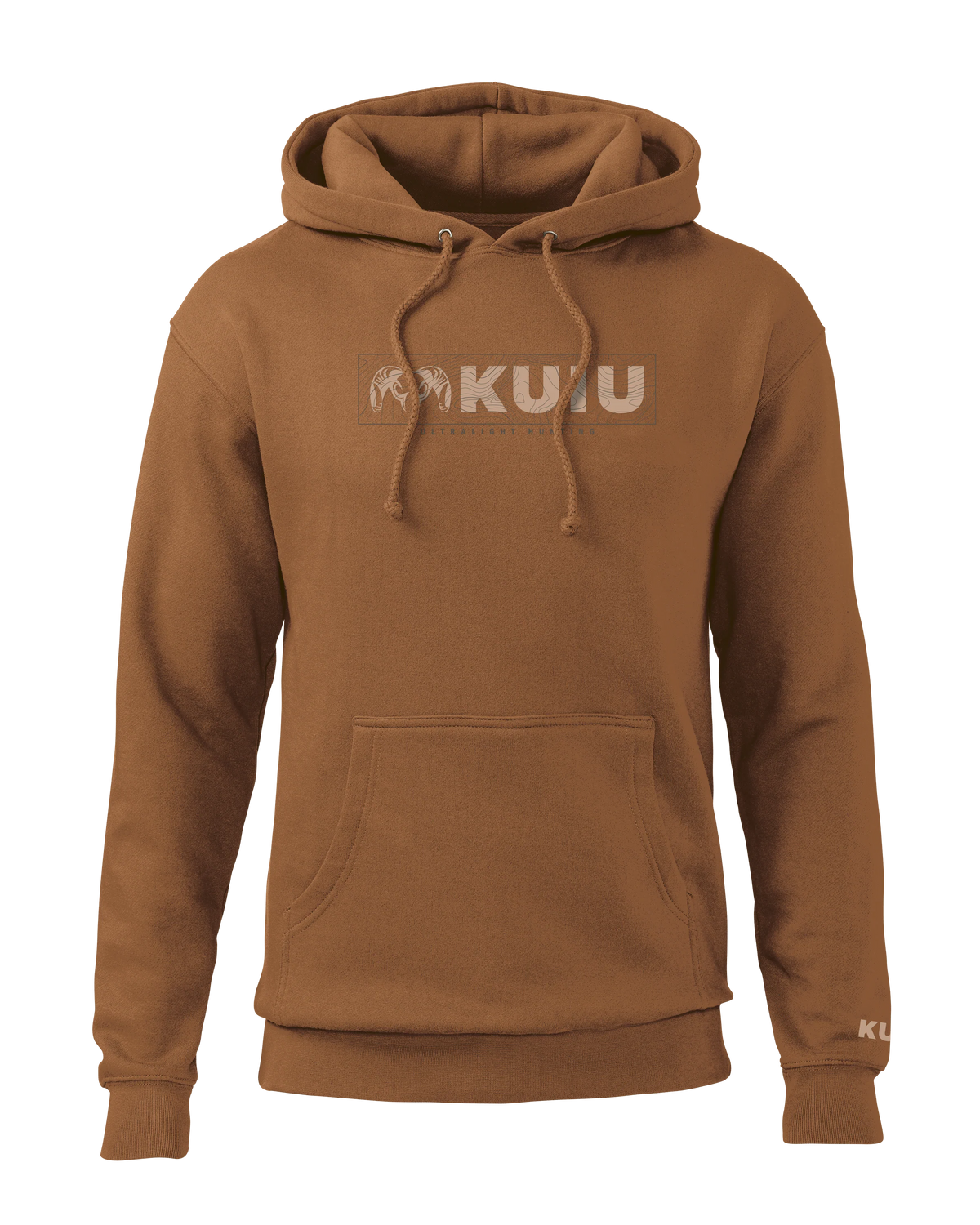 KUIU Topo Block Logo Hoodie | Saddle
